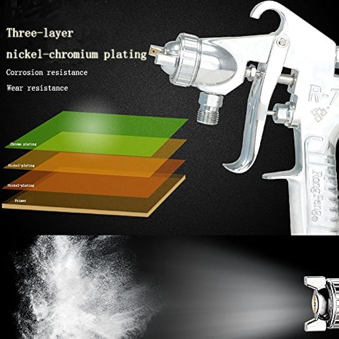 Rongfeng OUYA R71P SPRAY GUN PRESSURE FEED FOR FINISH NOZZLE SIZE 1.3MM PAINT SPRAYER - Image 3